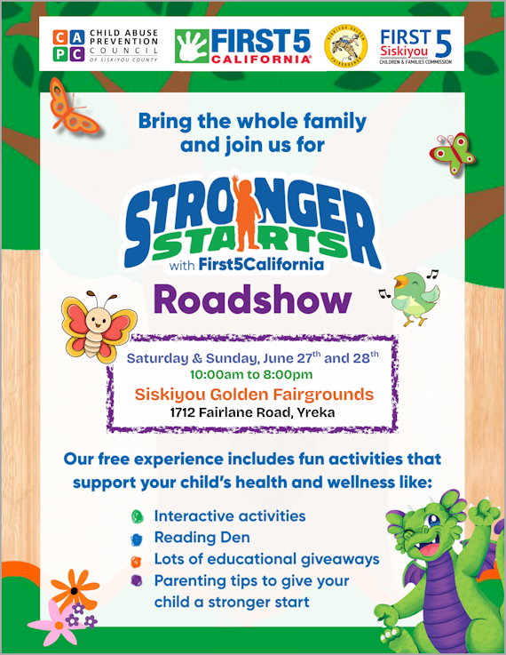 First 5 CA - Stronger Starts - Siskiyou Fairgrounds - June 27 & 28, 2026res