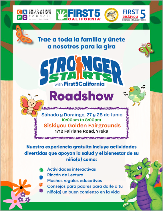 First 5 CA - Stronger Starts - Spanish - Siskiyou Fairgrounds - June 27 & 28, 2026res